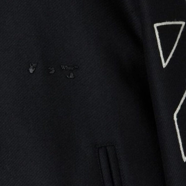 Off-White Diagonals Varsity Jacket – Black